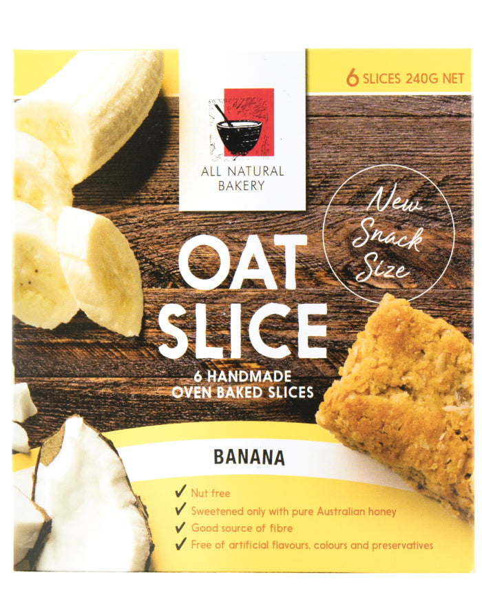 All Natural Bakery Multipack Oat Slice Banana 240g