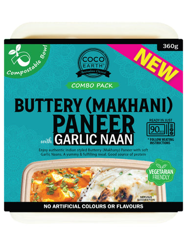 Coco Earth Buttery Paneer Makhani With Garlic Naan 360g