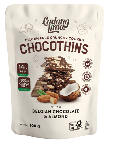 Ladang Lima Chocothins with Belgian Chocolate & Almond 100g