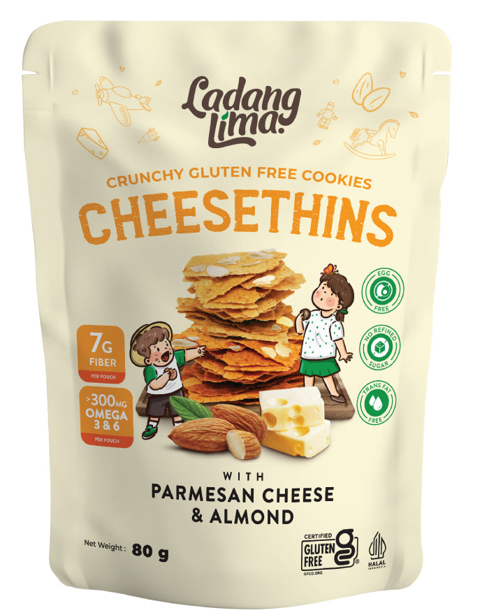 Ladang Lima Cheesethins Parmesan Cheese & Almond Thins 80g
