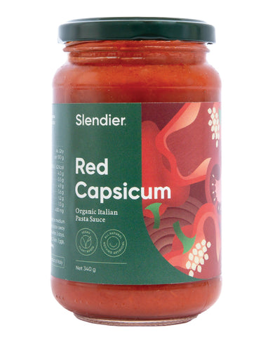 Slendier Organic Red Capsicum Pasta Sauce 340g