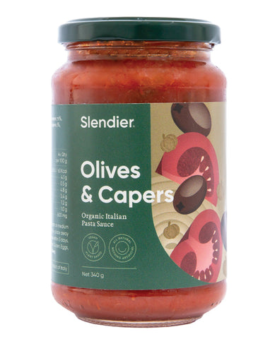 Slendier Organic Olives & Capers Pasta Sauce 340g