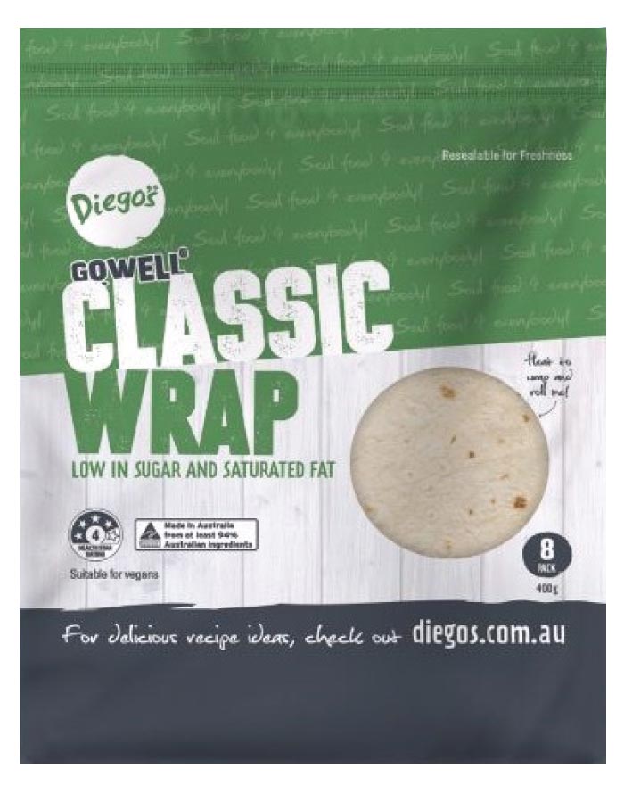 Diego's GoWELL Classic Wrap 400g - Fresh Food Enterprises