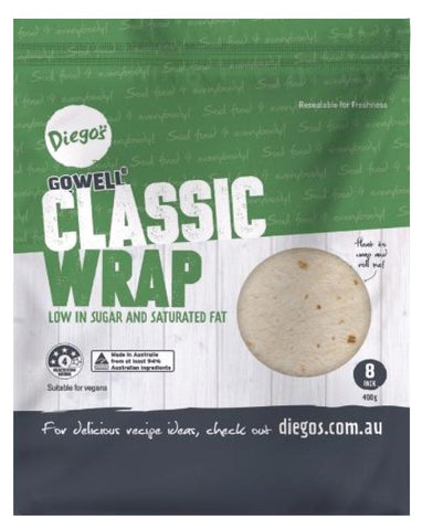 Diego's GoWELL Classic Wrap 400g - Fresh Food Enterprises