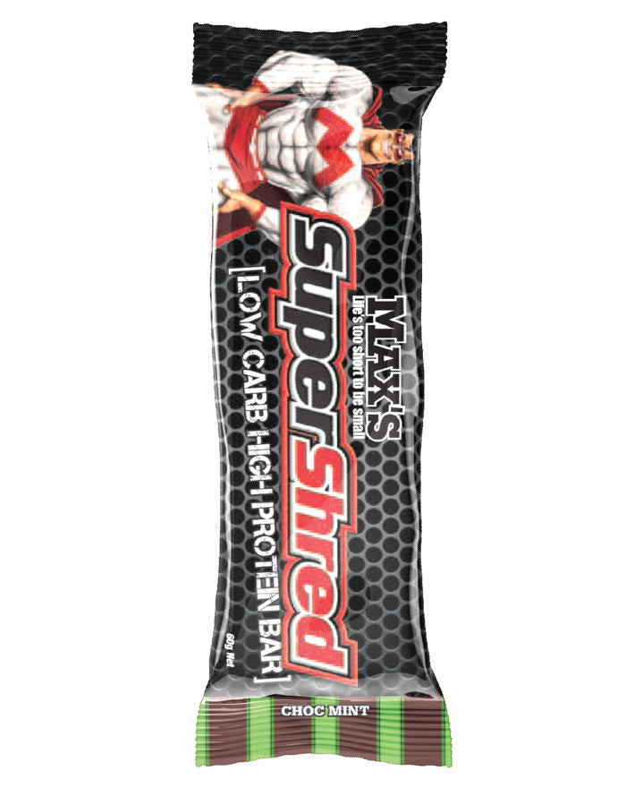 Max's Super Shred Low Carb Bars Choc Mint 60g