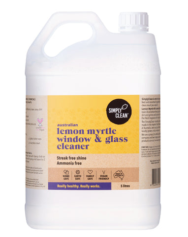 SimplyClean Lemon Myrtle Window & Glass Cleaner 5 ltr