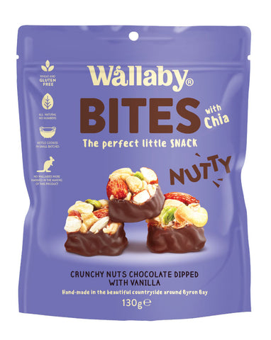 Wallaby Nutty Bites Vanilla 130g - Fresh Food Enterprises