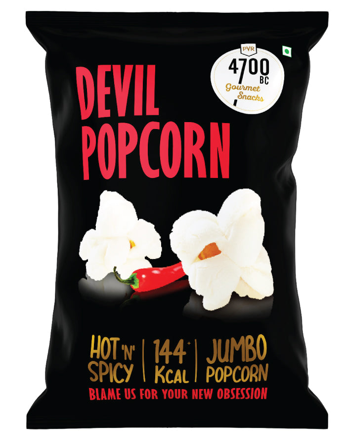 4700BC Devil Popcorn 50g spicy gluten free vegan popcorn pack