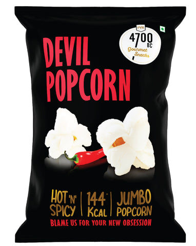 4700BC Devil Popcorn 50g spicy gluten free vegan popcorn pack