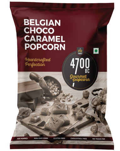 4700BC Belgian Choco Caramel Gourmet Popcorn 125g gluten free snack pack