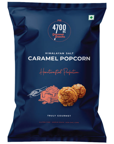 4700BC Himalayan Salt Caramel Gourmet Popcorn 125g gluten free snack pack