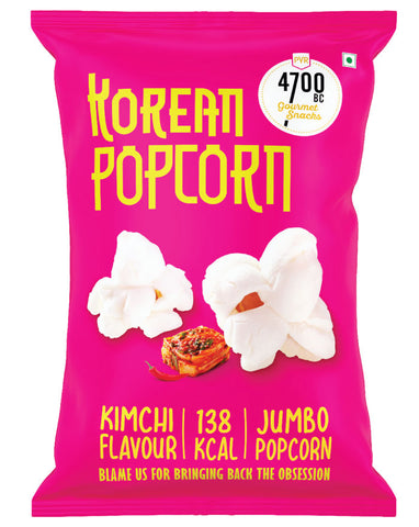 4700BC Korean Kimchi Popcorn 48g wholesale gluten free vegan savoury snack for Australian retailers