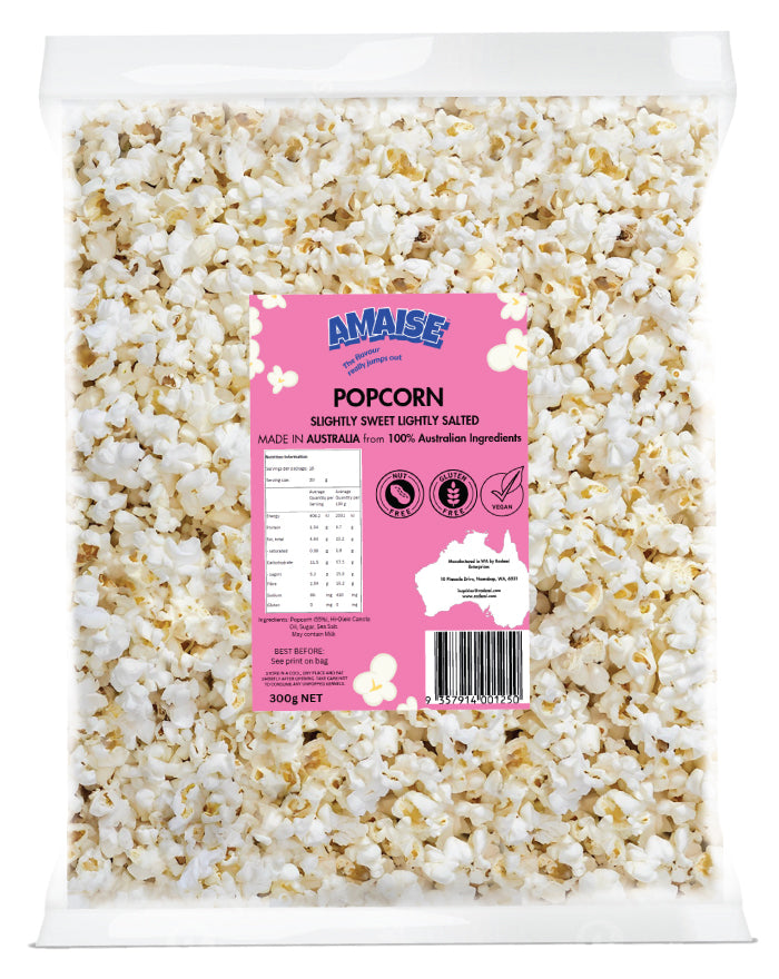 Amaise Popcorn Bulk Bag Slightly Sweet Lightly Salted 300g