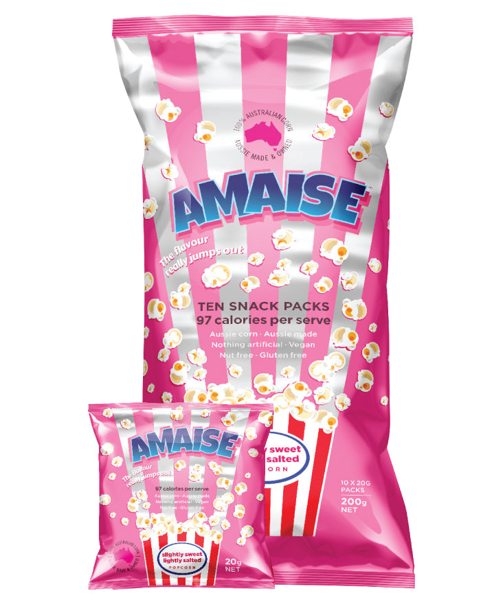 Amaise Popcorn Multipack Slightly Sweet Lightly Salted 200g