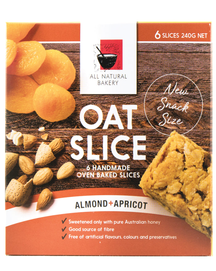 All Natural Bakery Multipack Oat Slice Almond & Apricot 240g