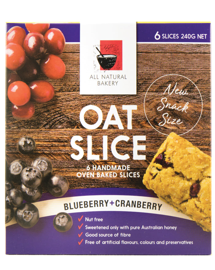 All Natural Bakery Multipack Oat Slice Blueberry & Cranberry 240g