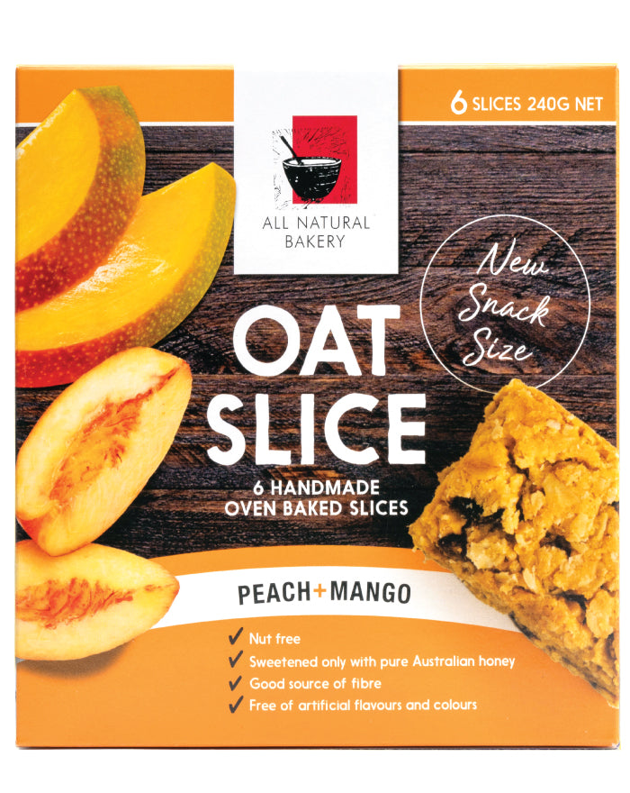 All Natural Bakery Multipack Oat Slice Peach & Mango 240g