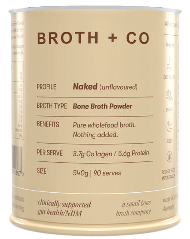 Broth + Co Bone Broth Powder Naked 540g