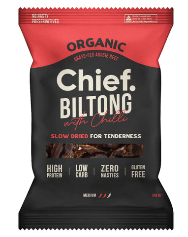 Chief Nutrition Beef and Chilli Biltong 90g