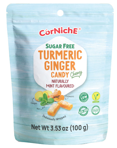 Corniche Sugar Free Ginger Turmeric Candy Mint 100g