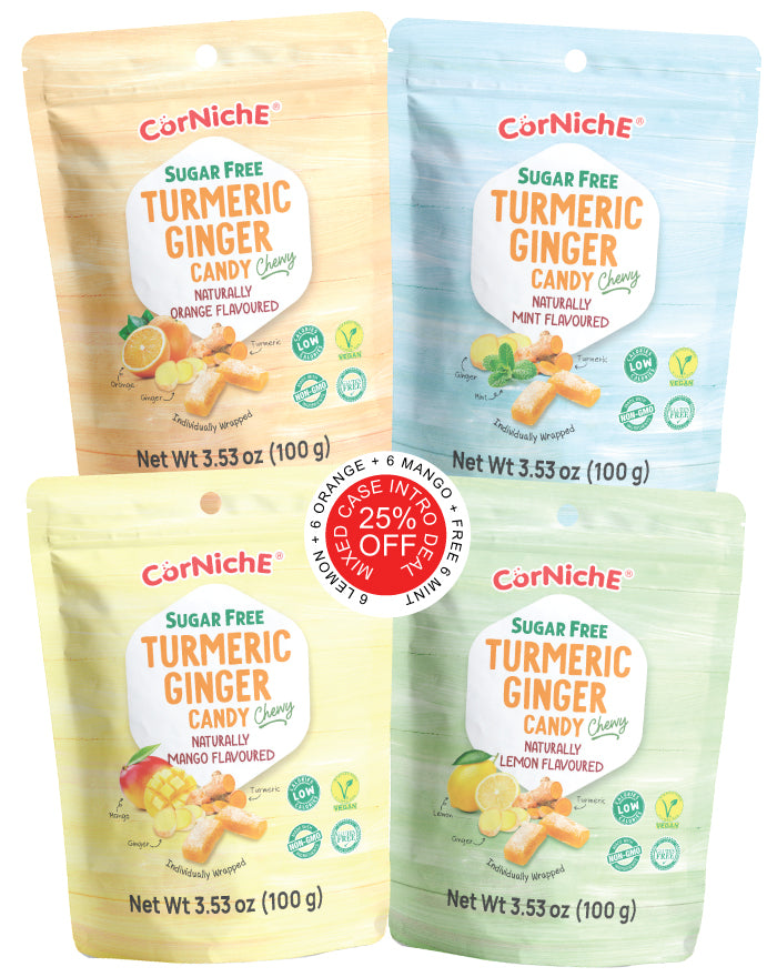 Corniche Sugar Free Ginger Turmeric Candy Intro Sampler Case
