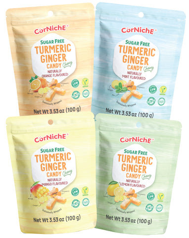 Corniche Sugar Free Ginger Turmeric Candy Sampler Case
