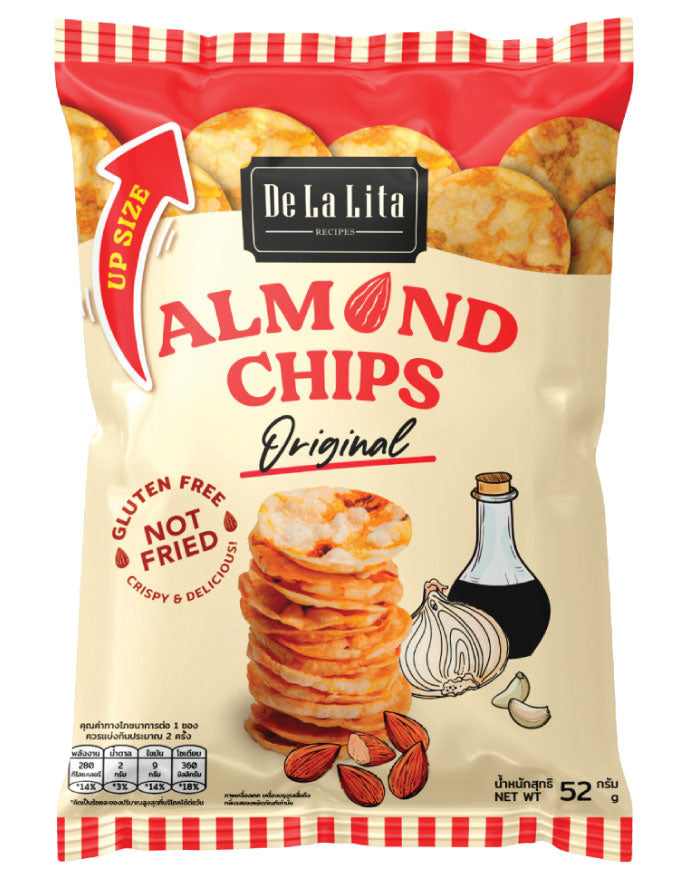 De La Lita Almond Chips Original 52g