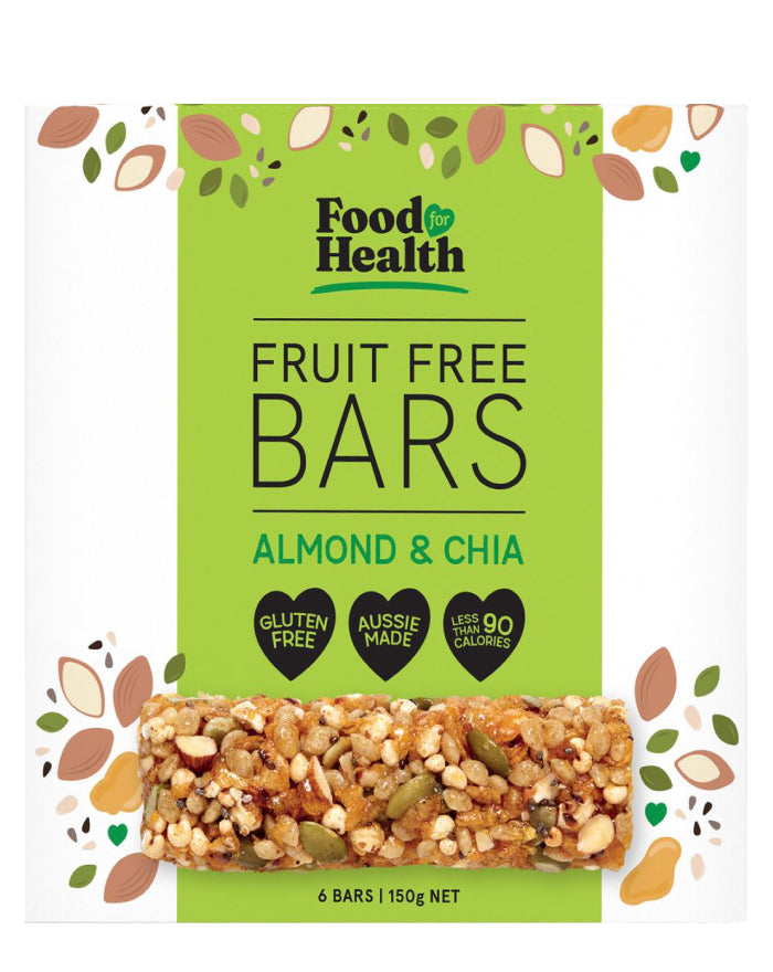 Food for Health Almonds & Chia Fruit Free Bars 150g