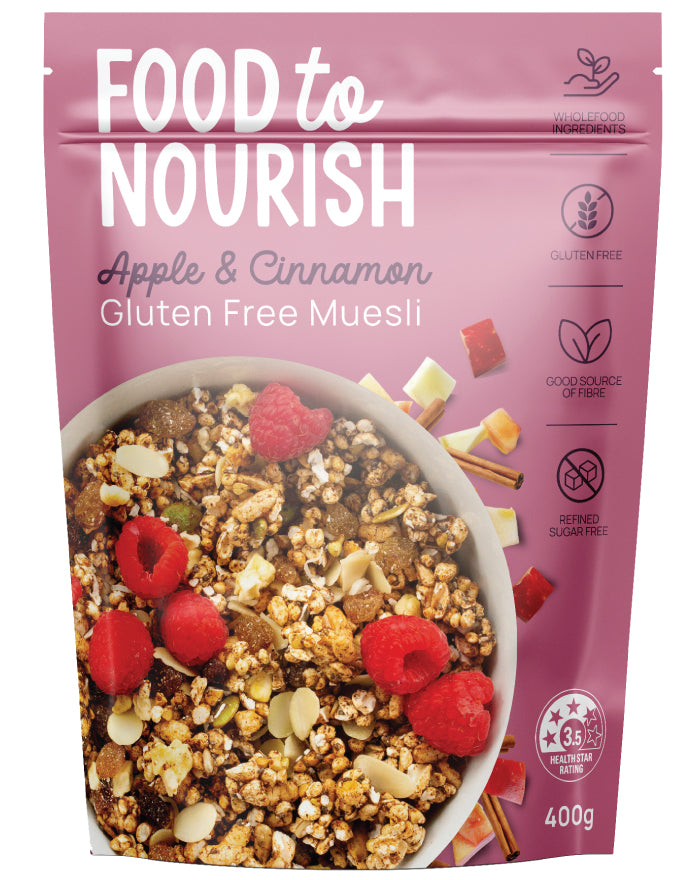 Food to Nourish Muesli Apple & Cinnamon 400g