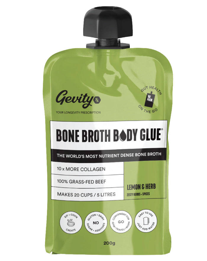 Gevity Rx Bone Broth Body Glue Go Lemon & Herb 390g