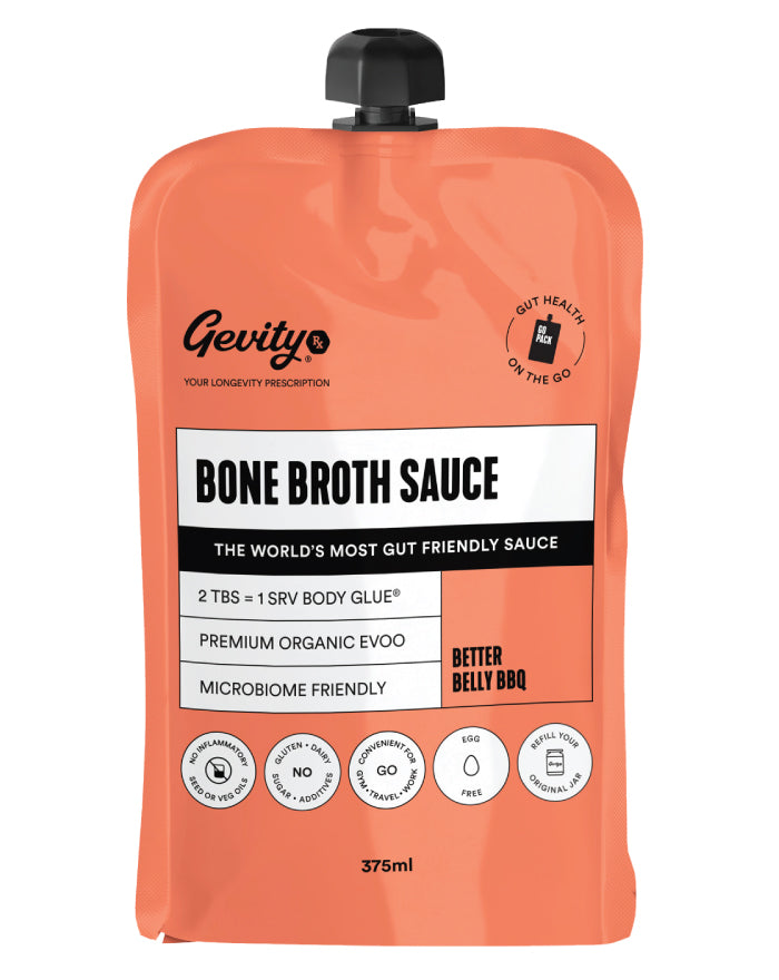 Gevity Rx Bone Broth Sauce Go Pack Belly BBQ Sauce 375ml