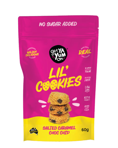 Get Ya Yum On Lil' Cookies Salted Caramel Choc Chip 60g