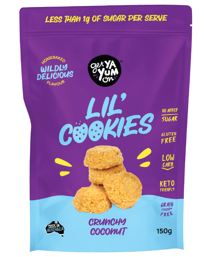 Get Ya Yum On Share Pack Cookies Crunchy Coconut 150g