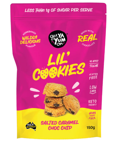 Get Ya Yum On Share Pack Cookies Salted Caramel Choc Chip 150g
