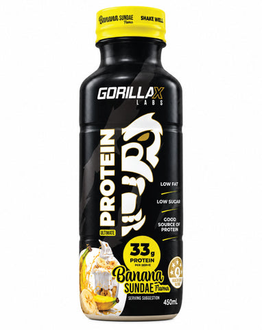 Gorilla X Labs RTD Protein Shake Banana Sundae 450ml wholesale protein drink for Australian retailers