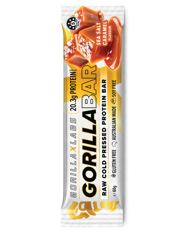 Gorilla X Labs Protein Bar Sea Salt Caramel 60g wholesale protein snack for Australian retailers
