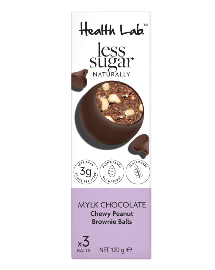 Health Lab Less Sugar Multipack Chewy Peanut Brownie 120g