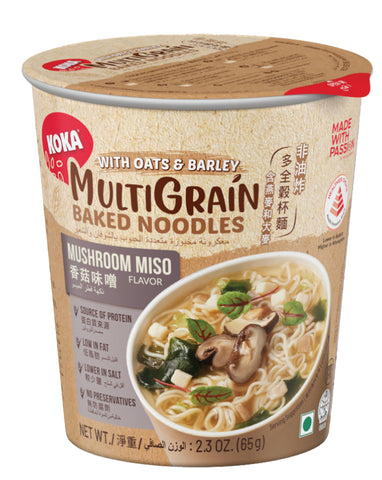KOKA Baked Multigrain Cup Noodles - Mushroom Miso 65g