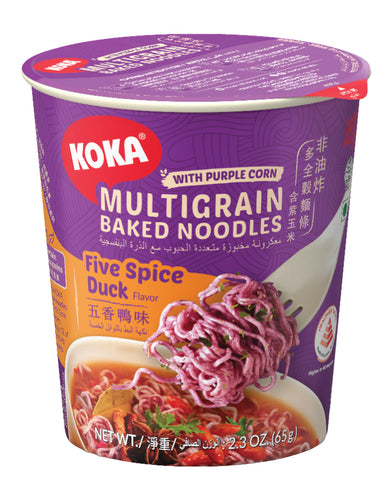 KOKA Baked Multigrain w. Purple Corn Cup Noodles - Five Spice Duck 65g