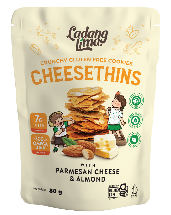 Ladang Lima Cheesethins Parmesan Cheese & Almond Thins 80g