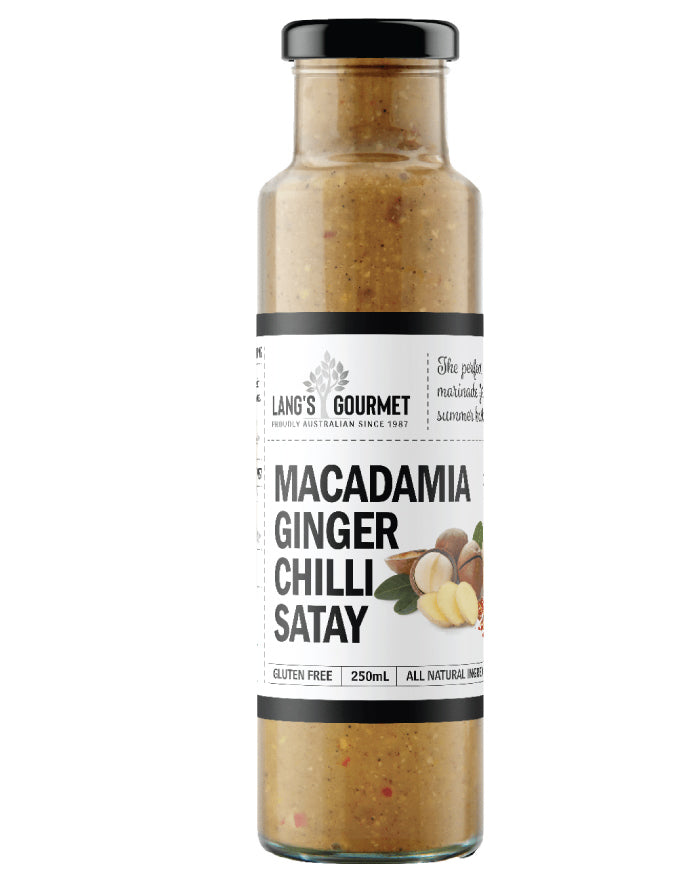 Lang's Gourmet Macadamia Ginger Chilli Satay 250ml