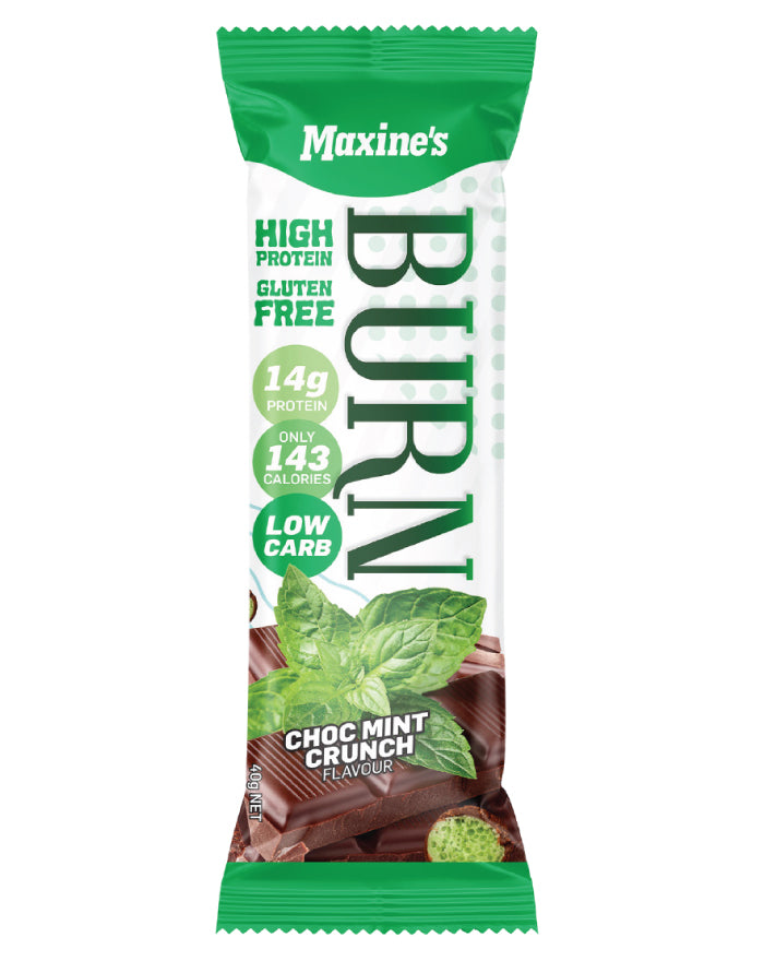Maxine's Burn Bar Choc Mint Crunch 40g