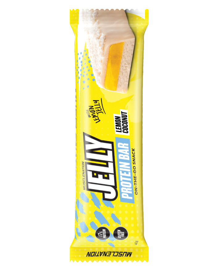 Muscle Nation Jelly Protein Bar Lemon Coconut 40g