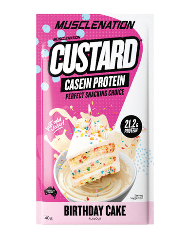 Muscle Nation Custard Protein Birthday Cake 40g