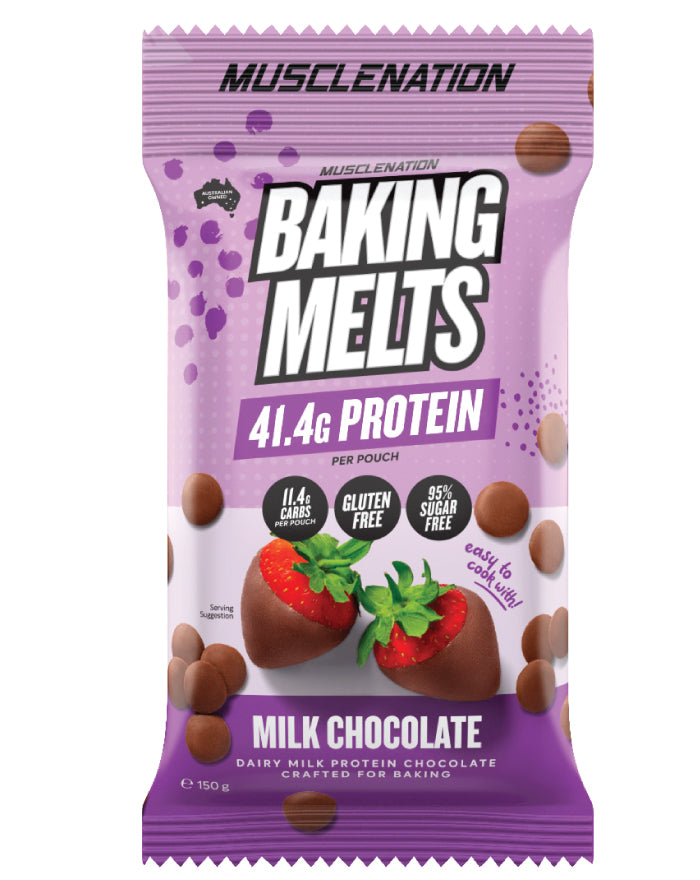 Muscle Nation Protein Baking Chocolate Melts 150g