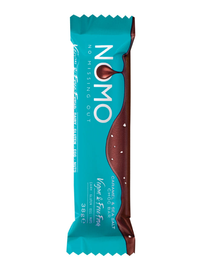 Nomo Sugar Free Chocolate Caramel & Sea Salt Bar 38g