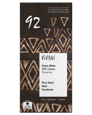 Vivani Organic Chocolate Fine Dark 92% 80g