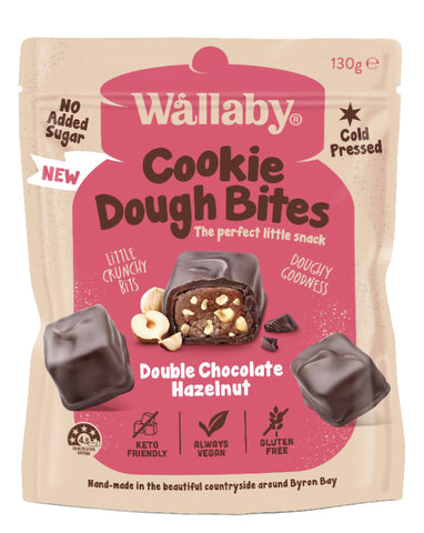 Wallaby Cookie Dough KETO Bites Hazelnut 130g