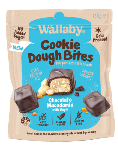 Wallaby Cookie Dough KETO Bites Macadamia 130g
