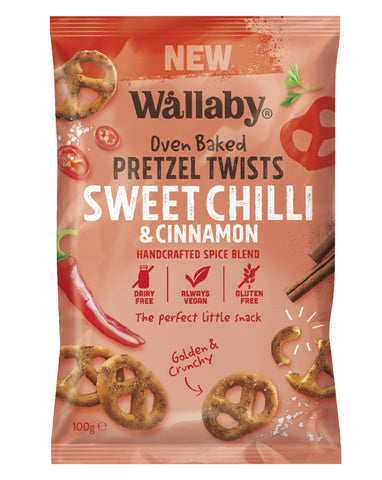Wallaby Pretzel Twists Sweet Chilli and Cinnamon 100g
